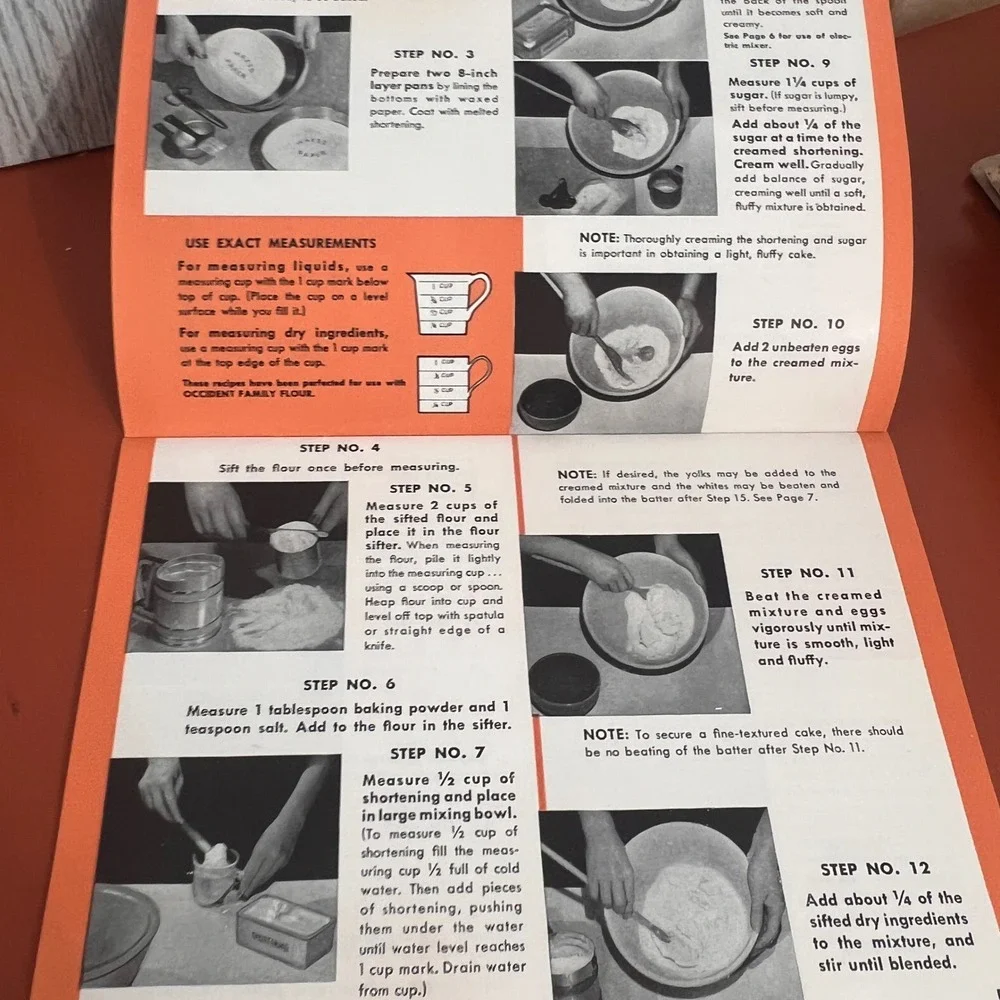Vintage 1946 The Photo-Method For Cake Virginia Roberts Occident Flour Cookbook